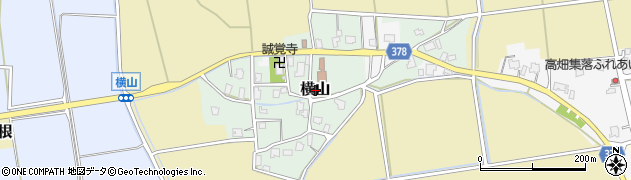 新潟県長岡市横山周辺の地図