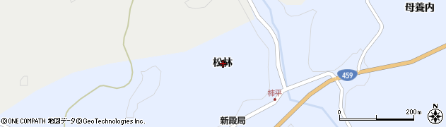 福島県二本松市西新殿松林周辺の地図