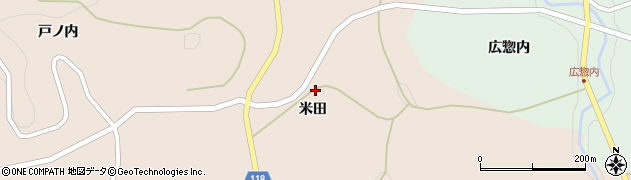 福島県二本松市成田米田41周辺の地図