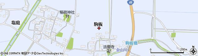 福島県会津若松市河東町金田周辺の地図