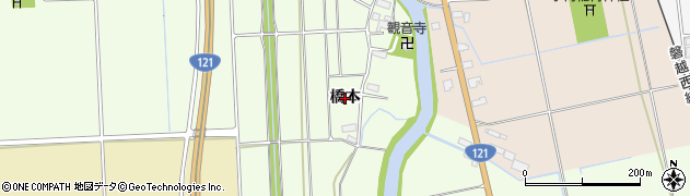 福島県会津若松市高野町大字木流（橋本）周辺の地図