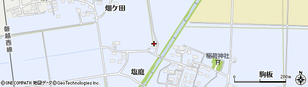 福島県会津若松市河東町金田（腰巻）周辺の地図
