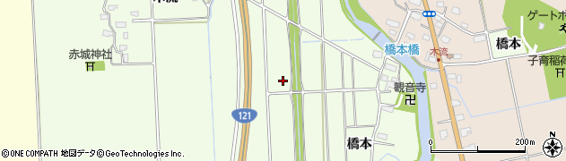 福島県会津若松市高野町大字木流周辺の地図