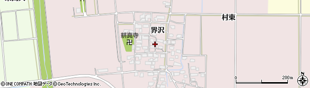福島県会津若松市高野町大字界沢周辺の地図