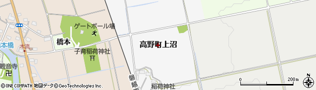 福島県会津若松市高野町上沼周辺の地図