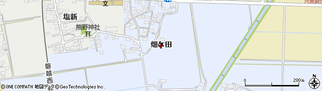 福島県会津若松市河東町金田（畑ケ田）周辺の地図