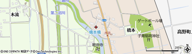 福島県会津若松市高野町橋本木流29周辺の地図