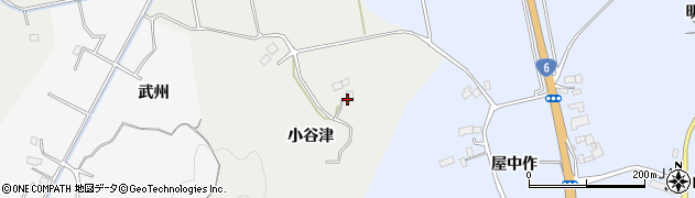 福島県南相馬市小高区泉沢（小谷津）周辺の地図