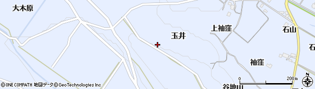 福島県大玉村（安達郡）玉井（岡谷地）周辺の地図