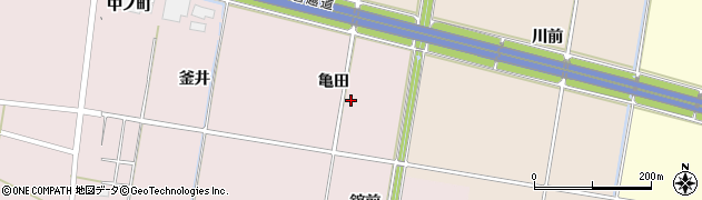 福島県耶麻郡猪苗代町長田亀田周辺の地図