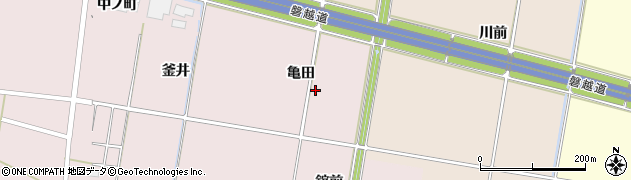 福島県猪苗代町（耶麻郡）長田（亀田）周辺の地図