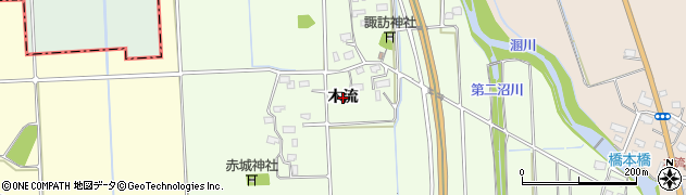 福島県会津若松市高野町大字木流（木流）周辺の地図