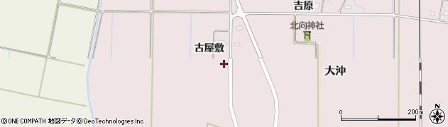 福島県会津坂下町（河沼郡）大沖（古屋敷）周辺の地図