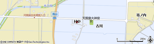 福島県会津若松市河東町金田（村中）周辺の地図