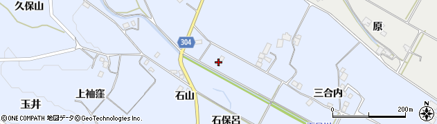 福島県大玉村（安達郡）玉井（石保呂）周辺の地図