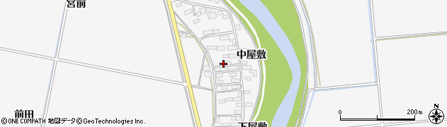 福島県猪苗代町（耶麻郡）西舘（中屋敷）周辺の地図