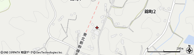 福島県二本松市錦町周辺の地図