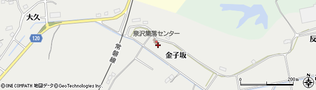 福島県南相馬市小高区泉沢金子坂周辺の地図