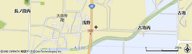 福島県会津若松市河東町浅山（村東丙）周辺の地図