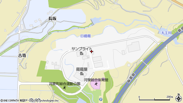 〒969-3464 福島県会津若松市河東町工業団地の地図