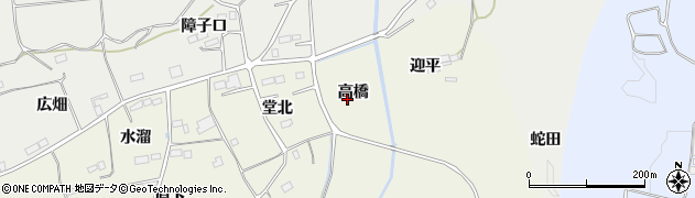 福島県南相馬市小高区上根沢高橋周辺の地図
