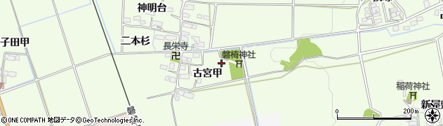 福島県会津若松市河東町郡山（古宮）周辺の地図