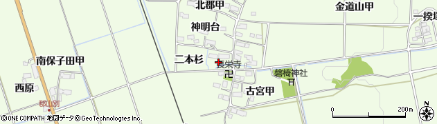 福島県会津若松市河東町郡山（二本杉甲）周辺の地図