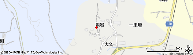 福島県南相馬市小高区泉沢浪岩周辺の地図