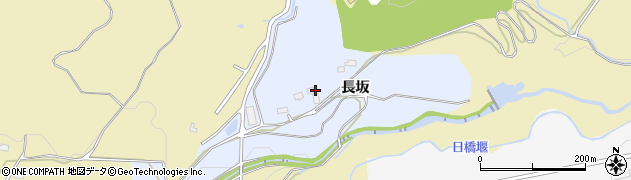 福島県会津若松市河東町金田（長坂）周辺の地図