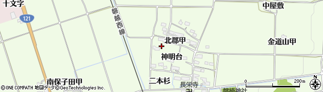 福島県会津若松市河東町郡山（神明臺甲）周辺の地図
