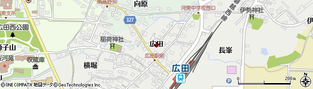 福島県会津若松市河東町広田（広田）周辺の地図