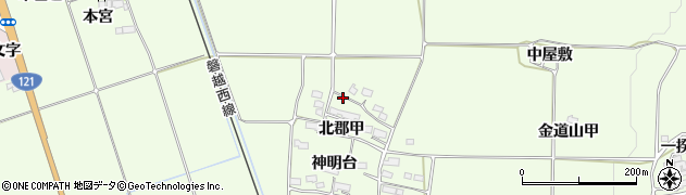 福島県会津若松市河東町郡山（北郡）周辺の地図