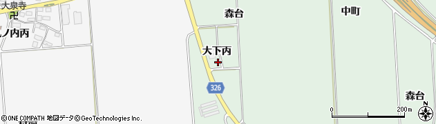 福島県湯川村（河沼郡）桜町（大下）周辺の地図