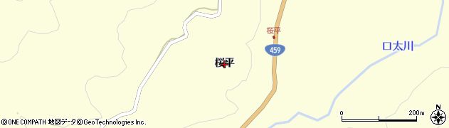 福島県二本松市田沢（桜平）周辺の地図