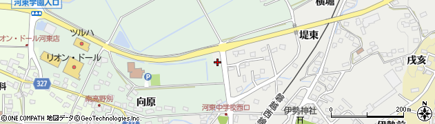 福島県会津若松市河東町広田堤西周辺の地図