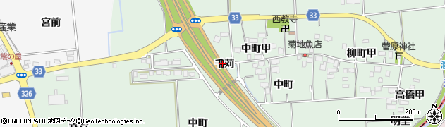 福島県湯川村（河沼郡）桜町（千苅）周辺の地図