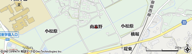 福島県会津若松市河東町南高野（南高野）周辺の地図