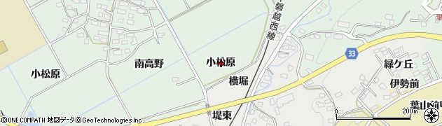 福島県会津若松市河東町南高野（小松原）周辺の地図