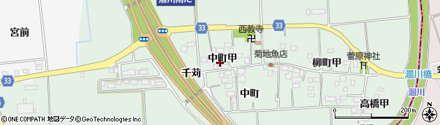 福島県湯川村（河沼郡）桜町（中町甲）周辺の地図