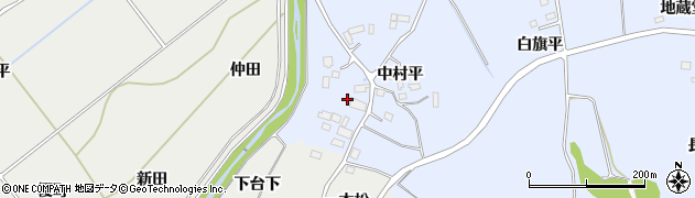 福島県南相馬市小高区吉名中村平周辺の地図