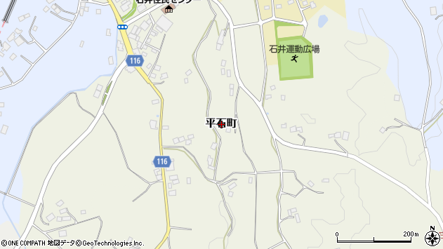 〒964-0973 福島県二本松市平石町の地図