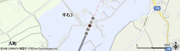 福島県二本松市平石周辺の地図