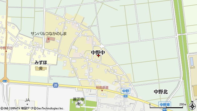 〒954-0174 新潟県長岡市中野中の地図