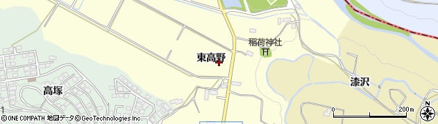 福島県会津若松市河東町東長原東高野周辺の地図