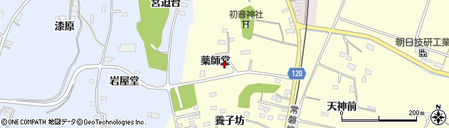 福島県南相馬市小高区岡田（薬師堂）周辺の地図