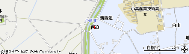 福島県南相馬市小高区吉名（西迫）周辺の地図