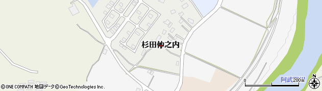 福島県二本松市杉田仲之内周辺の地図
