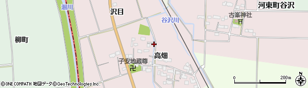 福島県会津若松市河東町谷沢周辺の地図