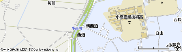 福島県南相馬市小高区吉名（新西迫）周辺の地図