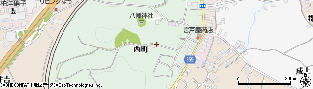 福島県二本松市西町周辺の地図